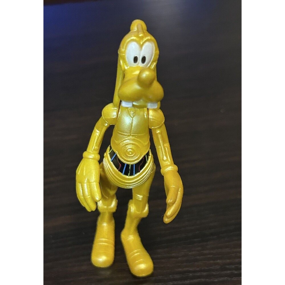 Disney Parks Star Wars Goofy C-3PO Star Tours Series 4 Action Figure 4” Rare